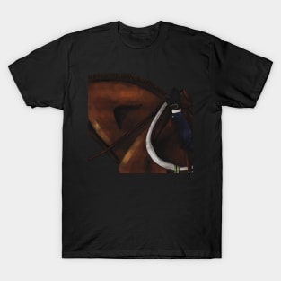 Hunter Jumper Details - Bay Horse Mounting up T-Shirt